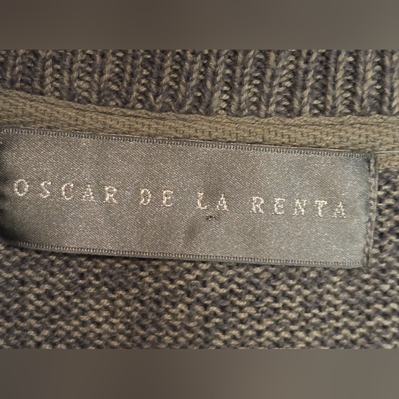 Oscar de la Renta Charcoal Crewneck Sweater - Picture 3 of 8